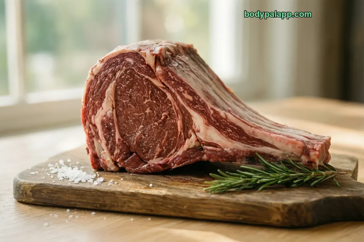 Lamb shoulder chop, braised, lean and fat