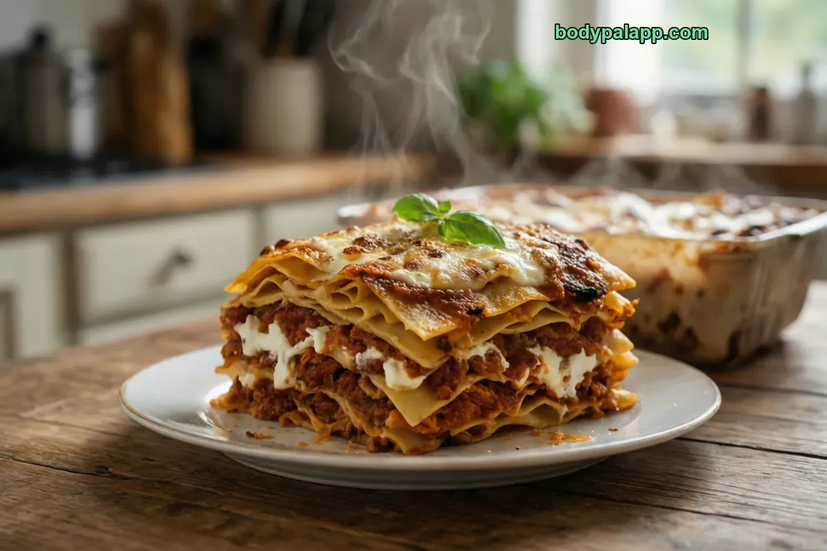 Lasagna, with meat