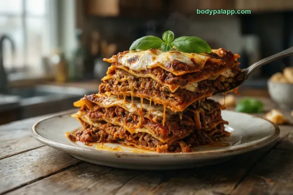 Lasagna With Meat And Cheese