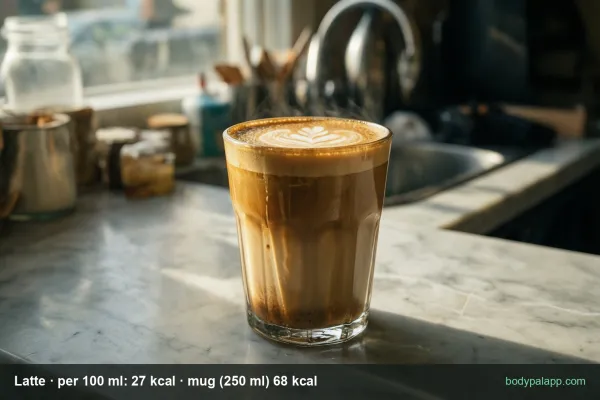 Latte calories