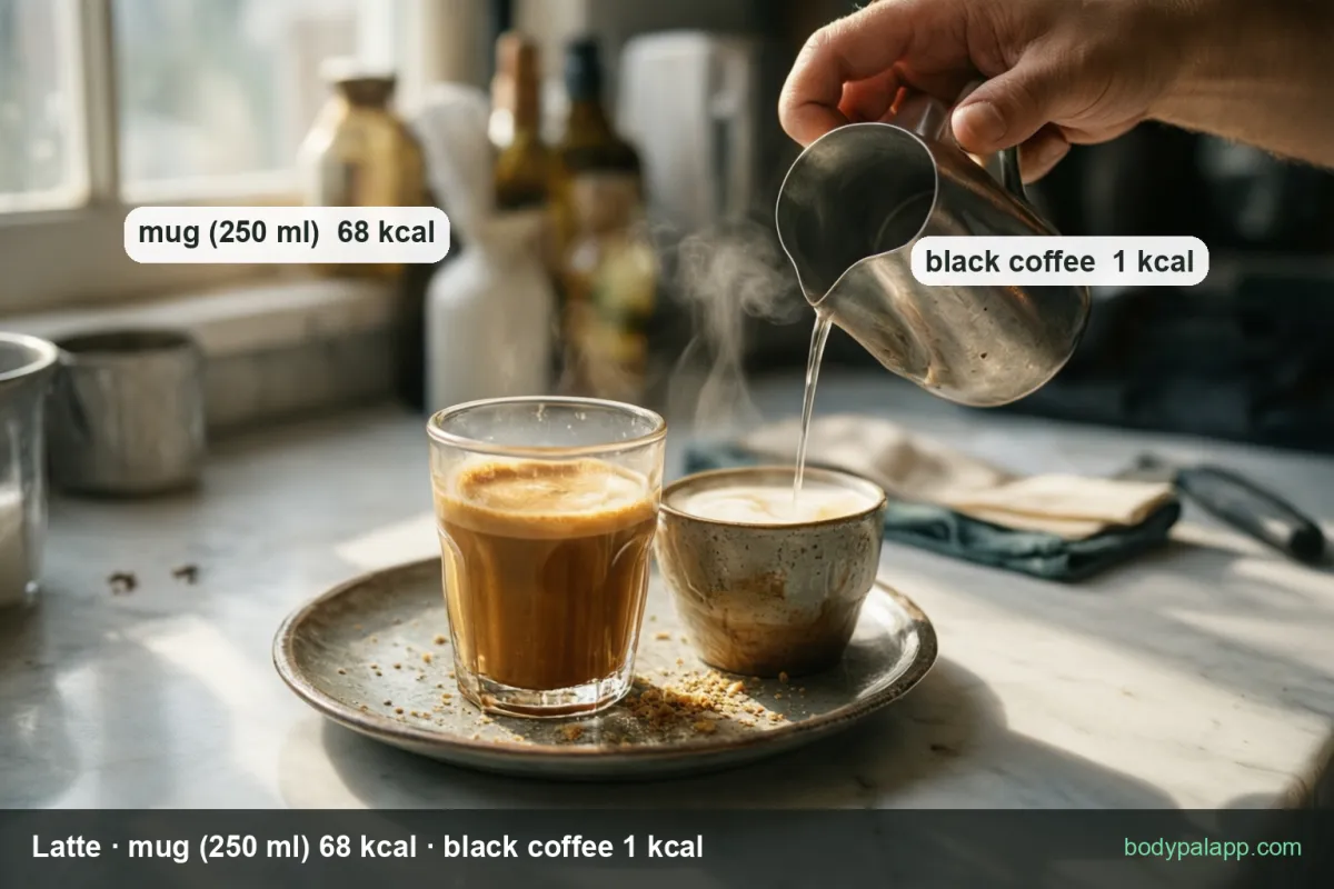 Latte variants calories comparison