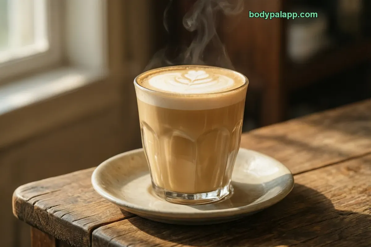 Skim milk latte, nonfat milk, unsweetened