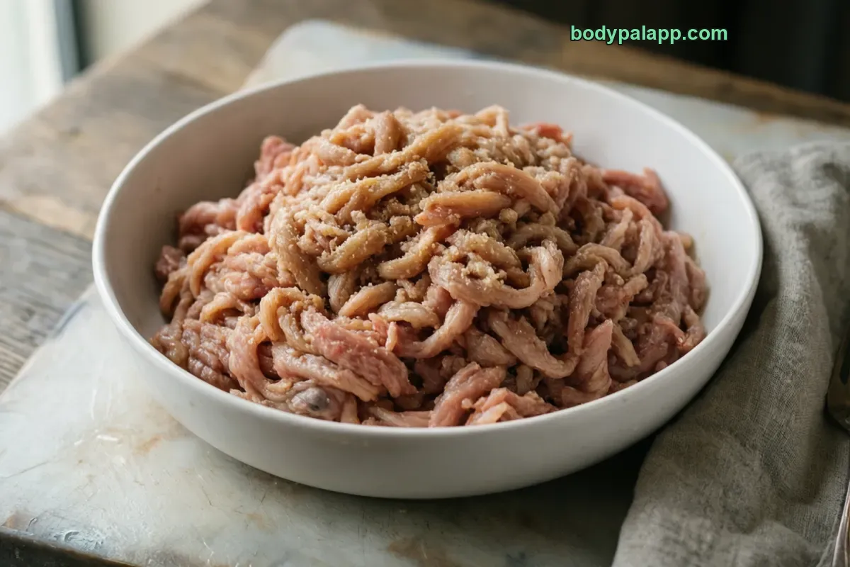 Lean ground turkey, 93% lean, pan-browned