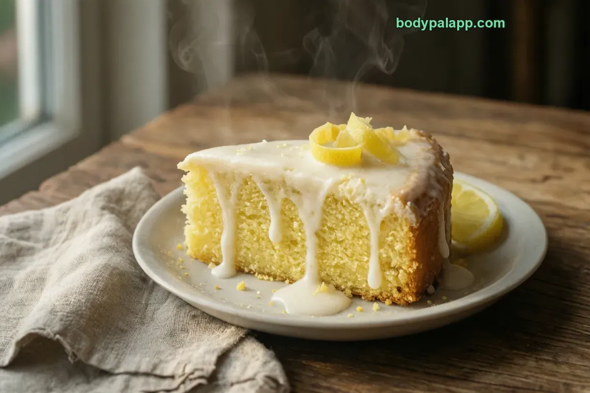 Lemon cake, ready to eat