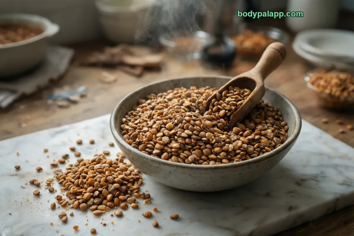Dry lentils, raw