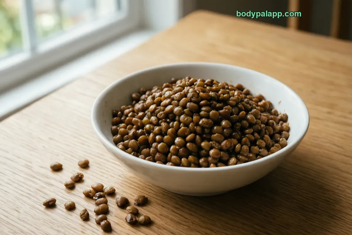 Lentils, boiled, unsalted