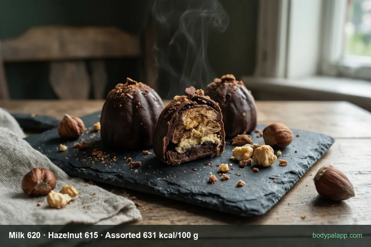 Lindt Lindor variants calories comparison