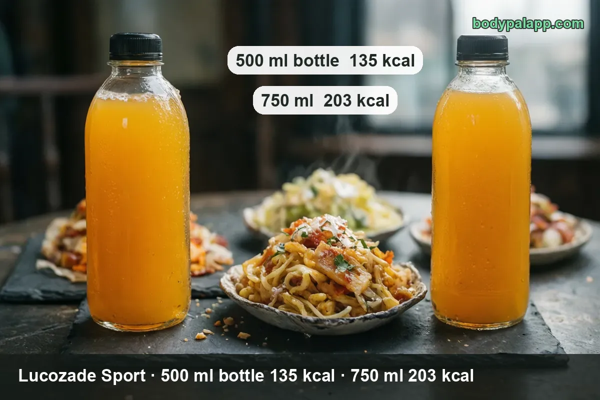 Lucozade Sport variants calories comparison