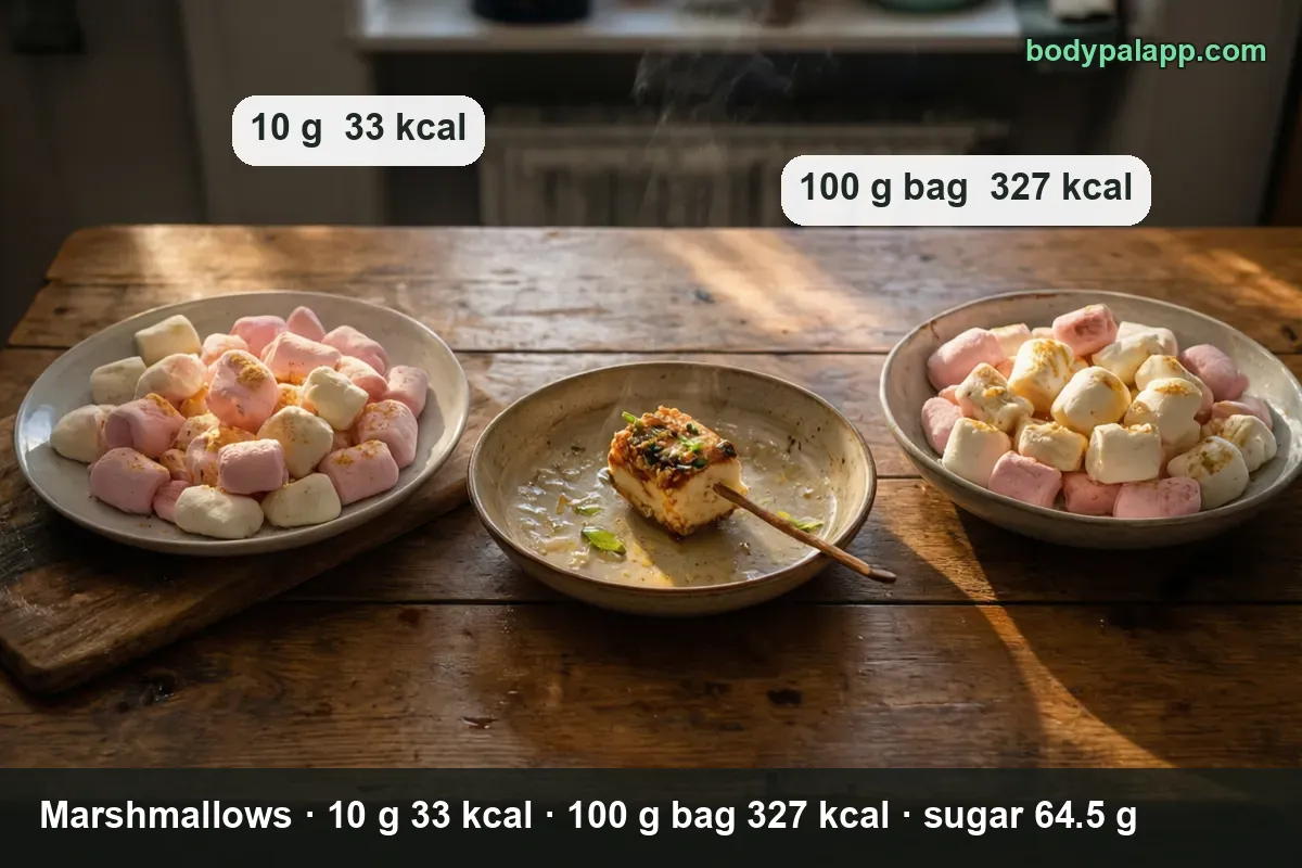 Marshmallow variants calories comparison