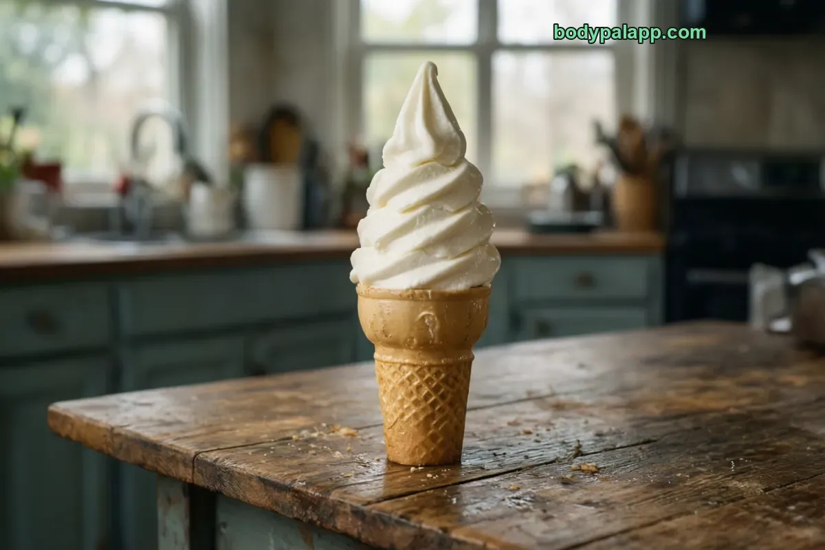 Mcdonald's ice cream cone, fast food, vanilla soft serve