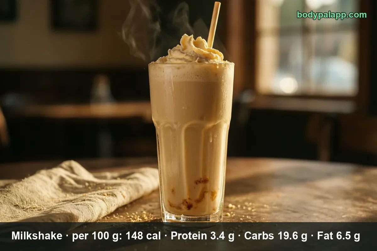 Tall glass of vanilla milkshake topped with whipped cream and a straw