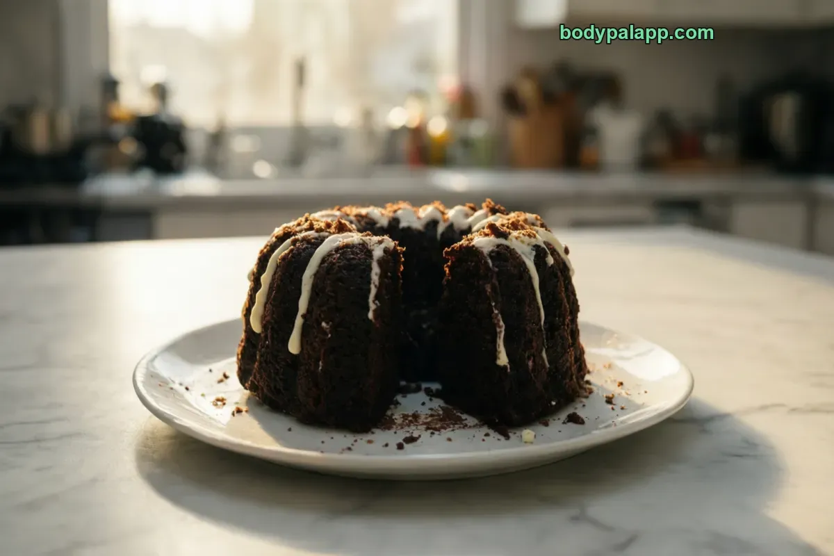 Nothing bundt cake, as served