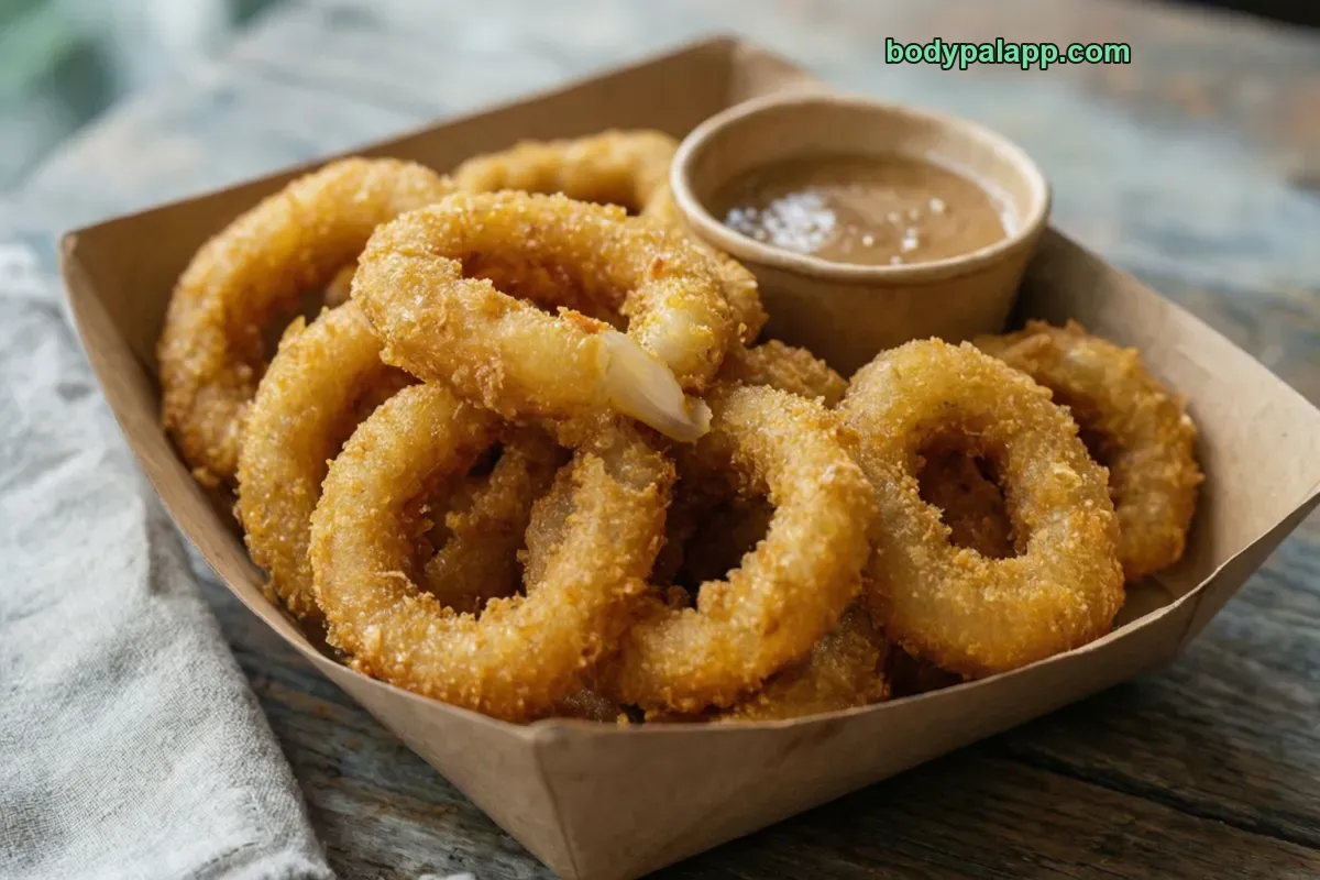 Burger king onion rings, fast food