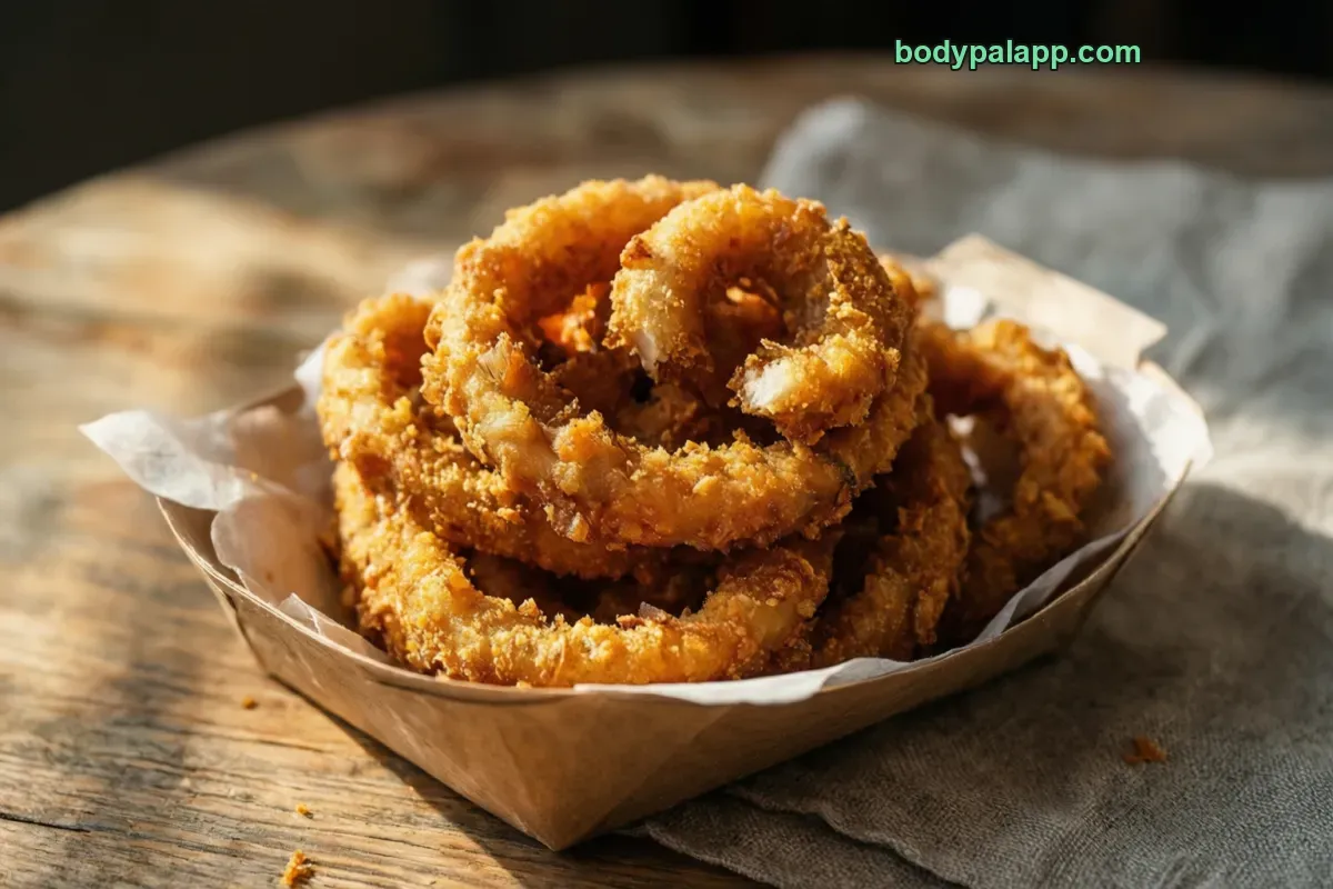Burger king onion rings, fast food
