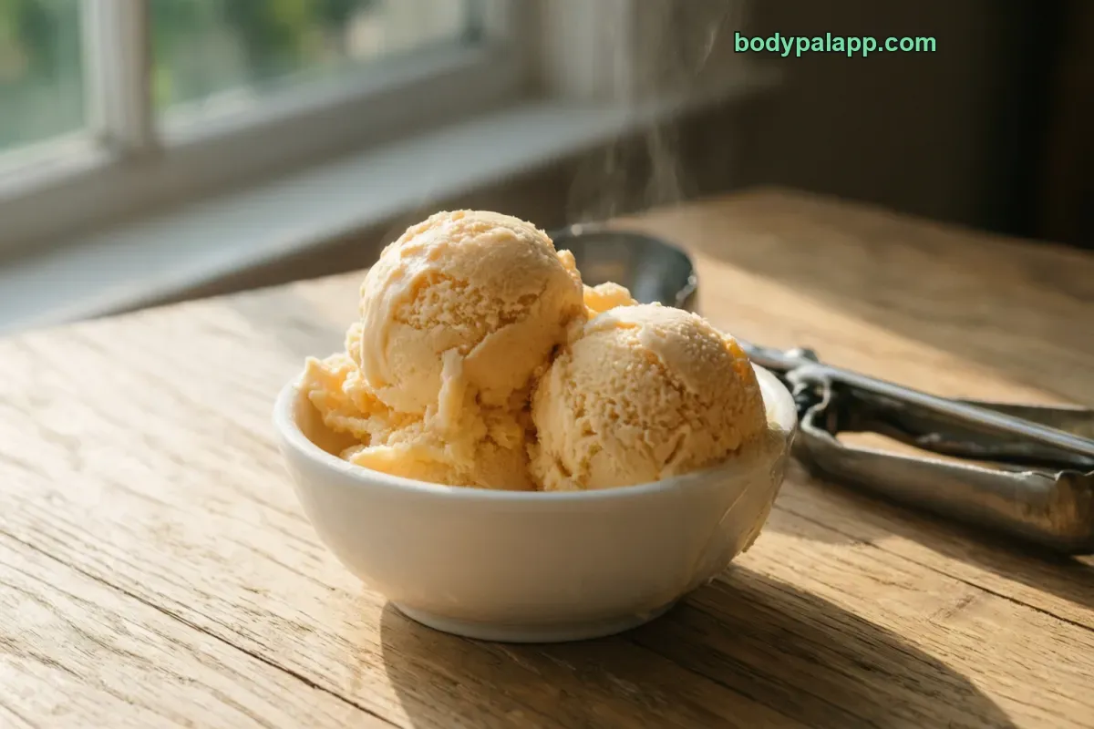 Orange sherbet, frozen dessert