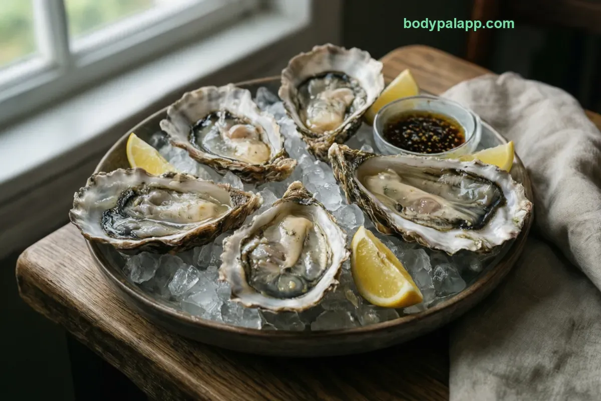 Raw oysters, eastern, wild, raw
