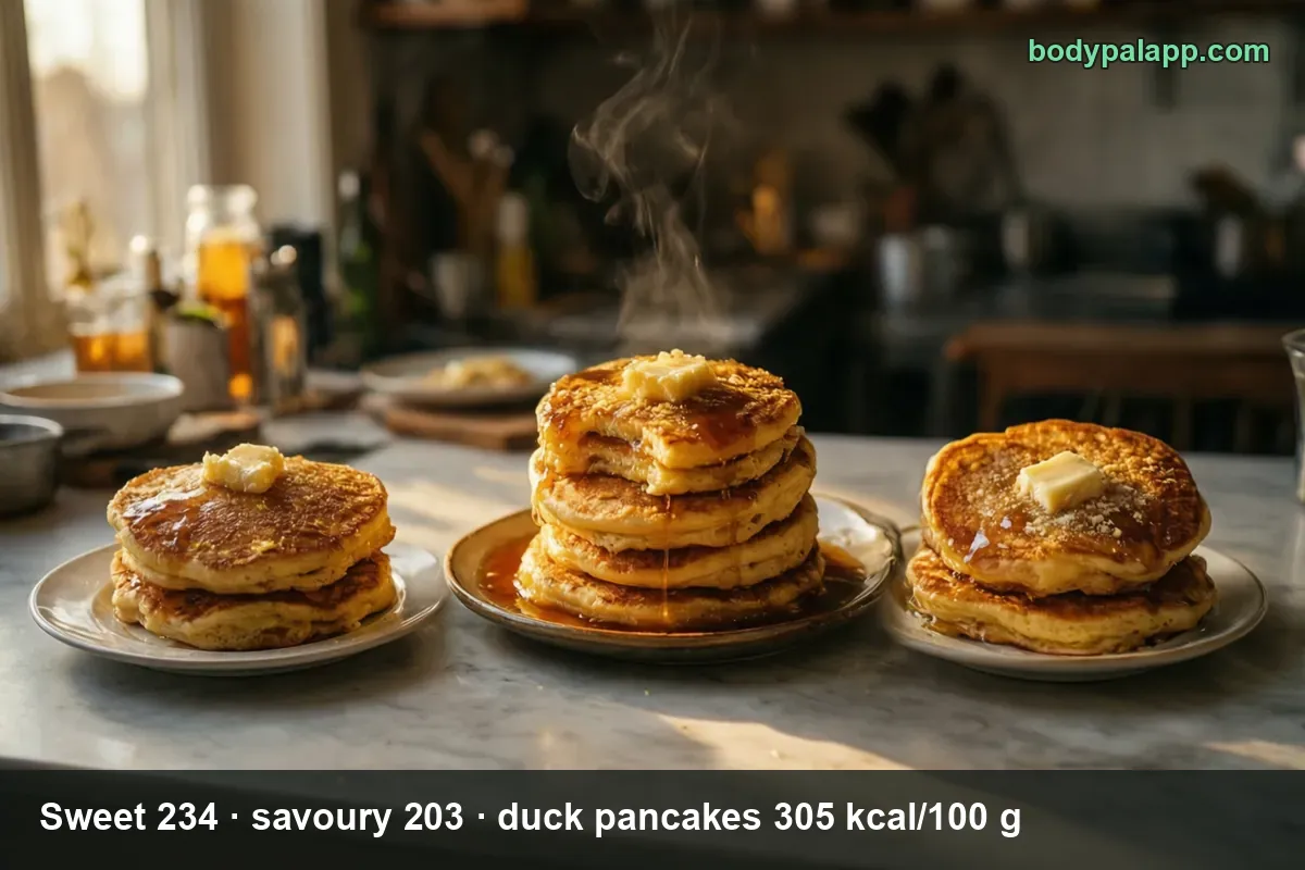 Pancake variants calories comparison
