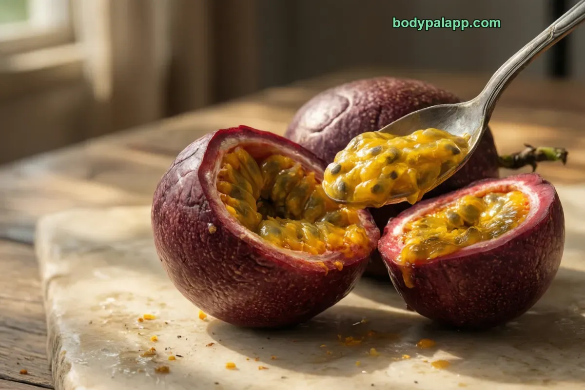 Passion fruit, purple, raw