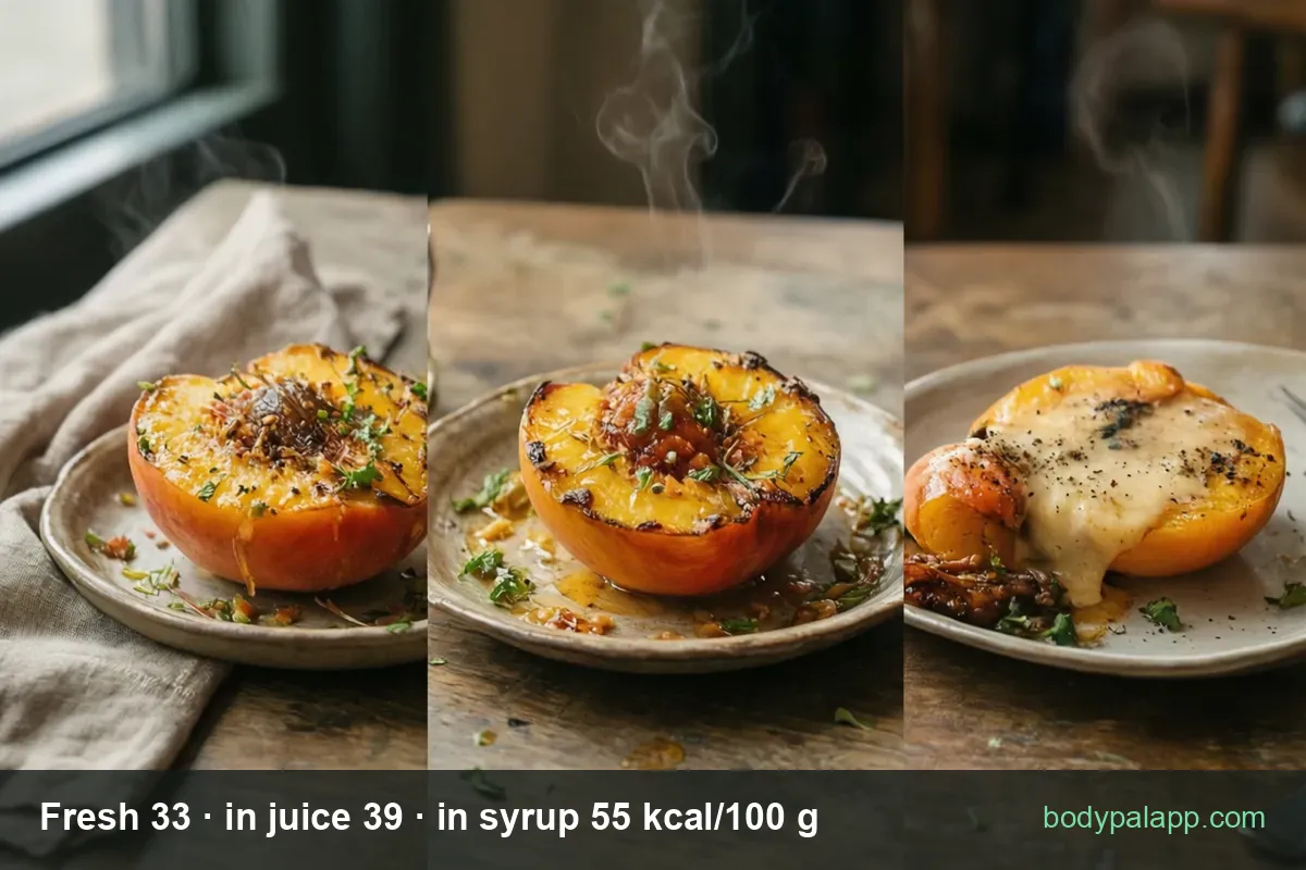 Peach variants calories comparison