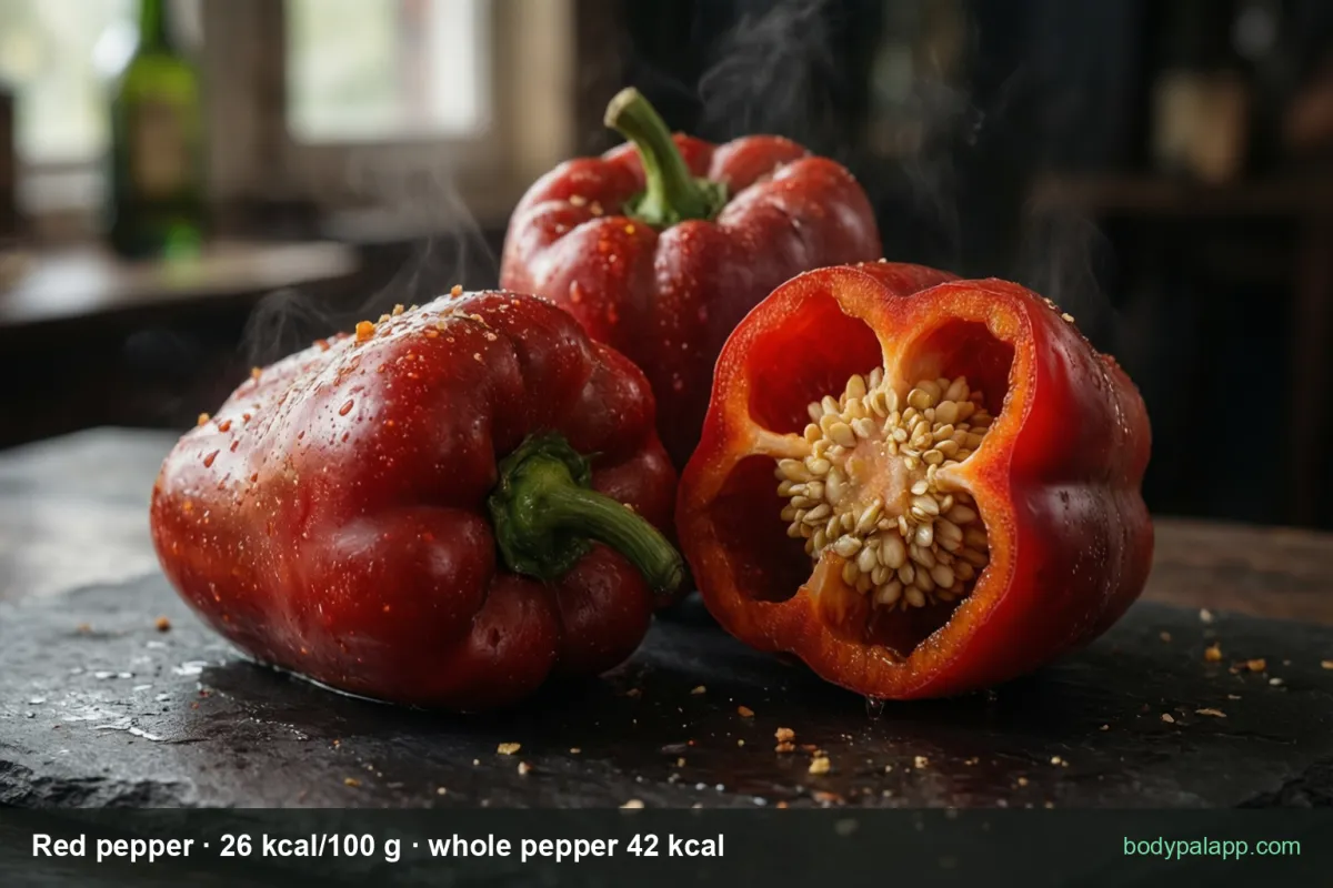 Pepper - 42 kcal per red pepper