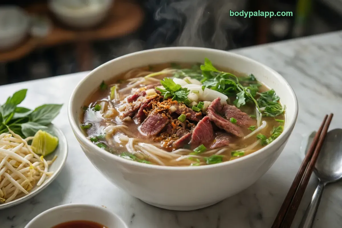 Pho, with meat