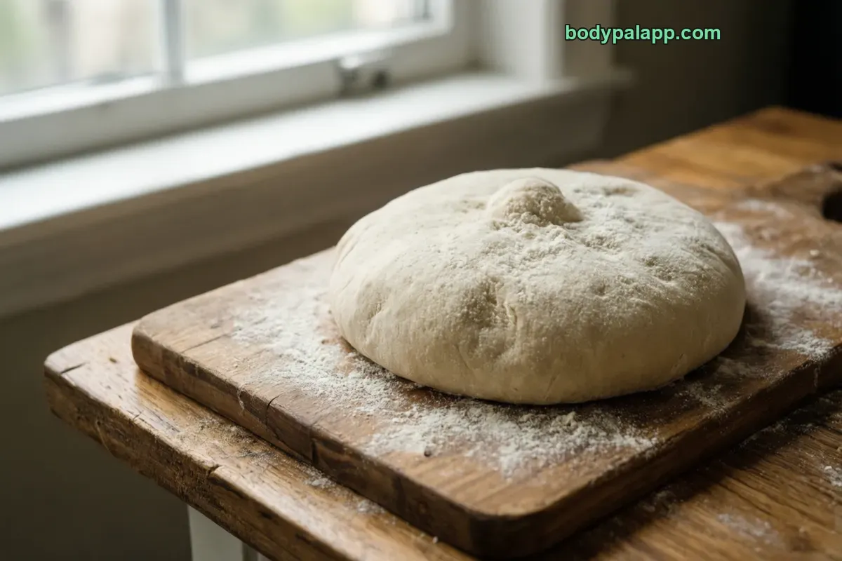 Pizza dough, packaged, per label