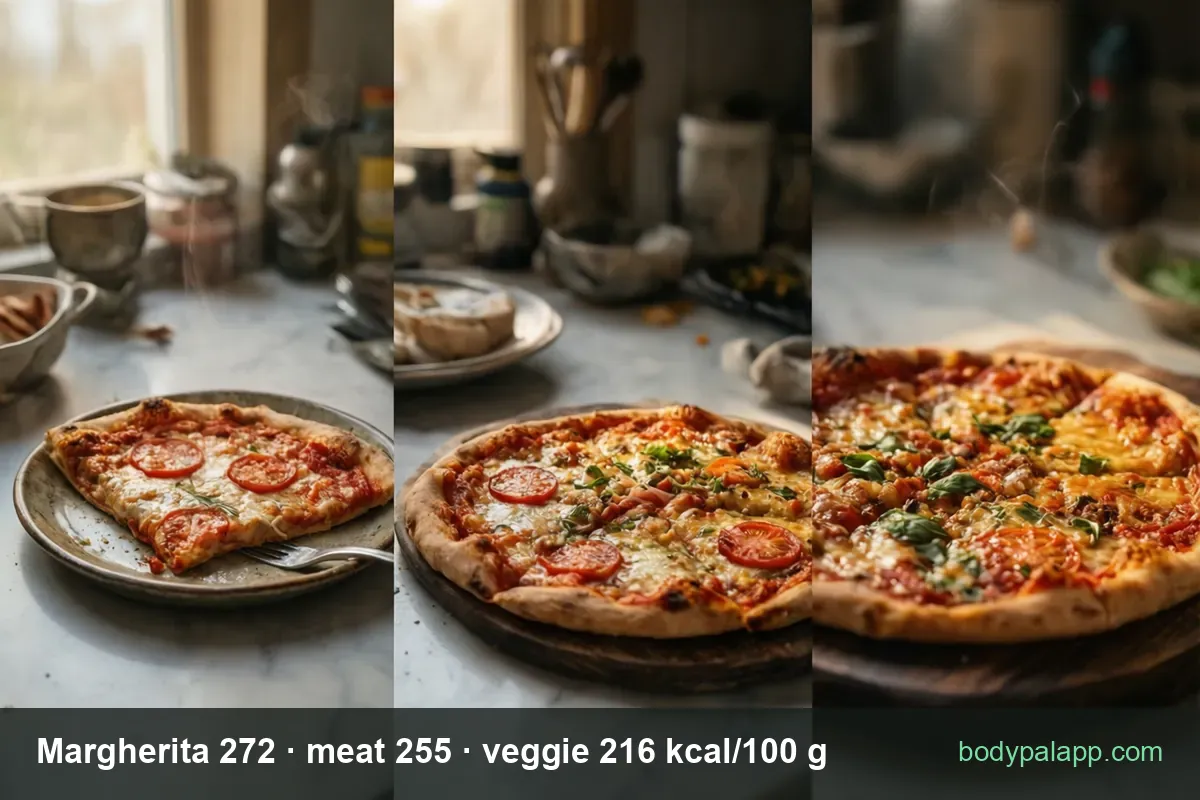 Pizza variants calories comparison