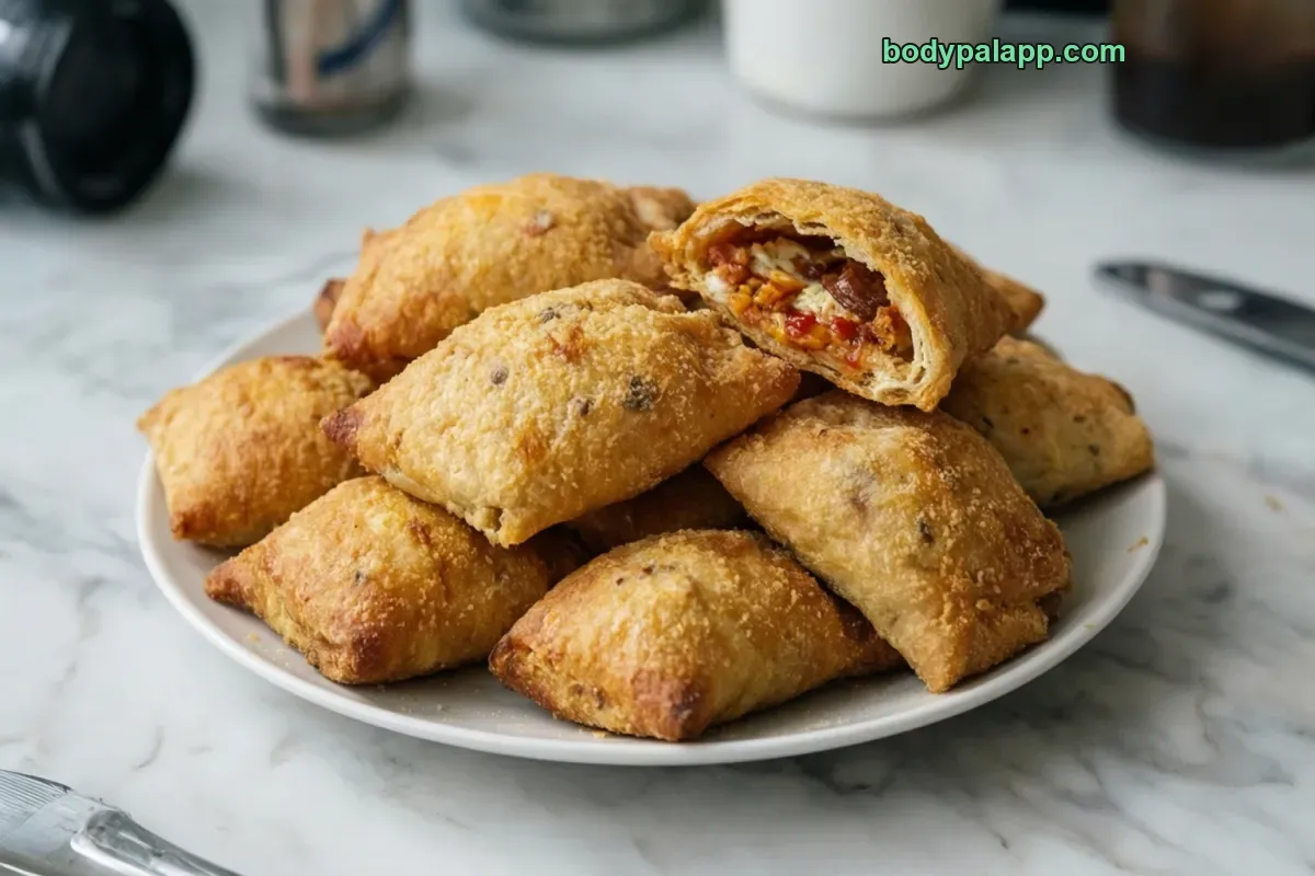 Pizza rolls, baked, from frozen