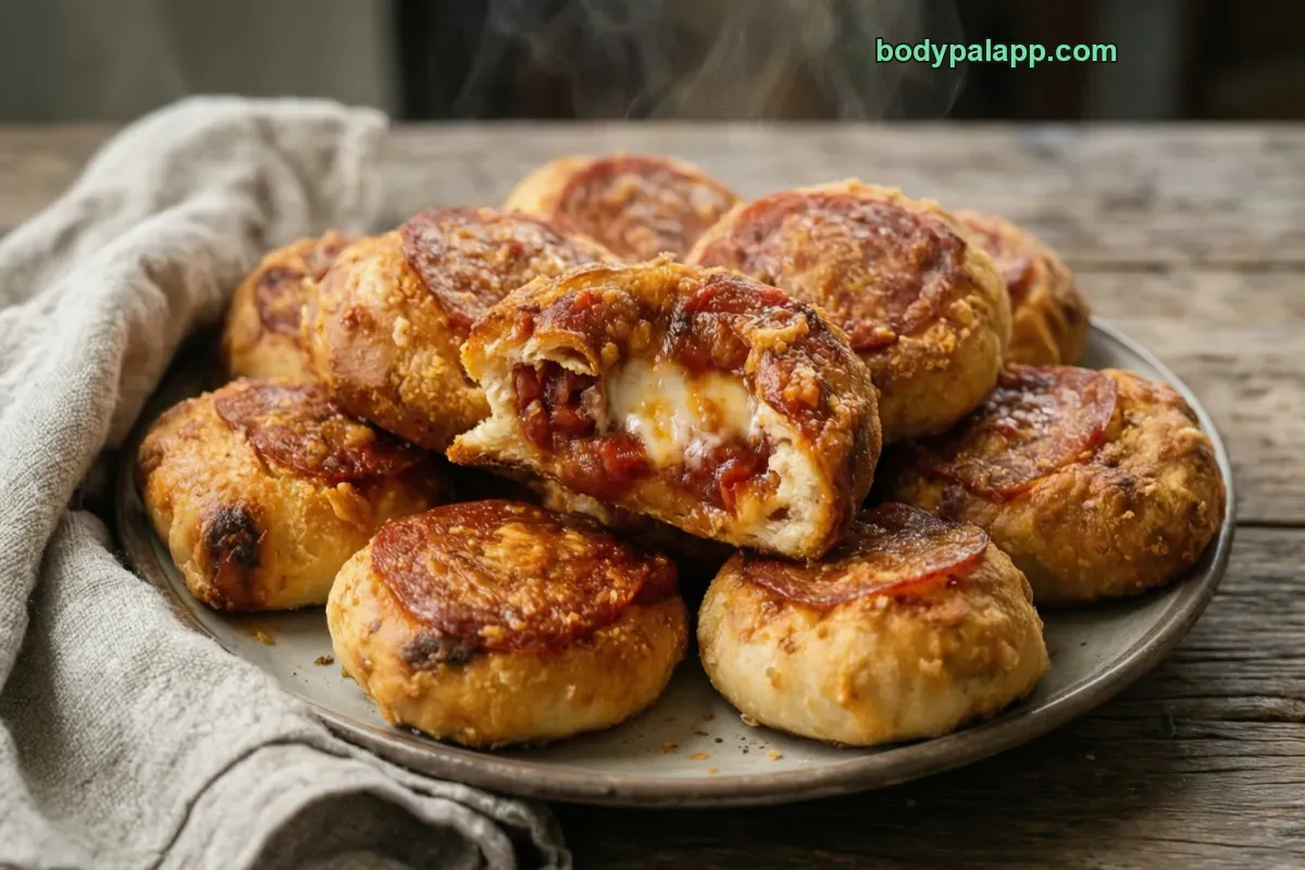 Pepperoni pizza rolls, packaged, per label