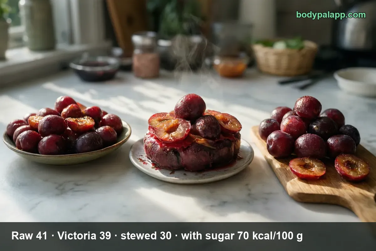 Plum variants calories comparison