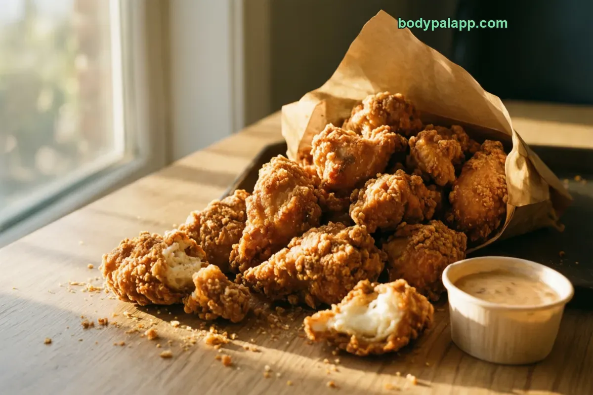 Popcorn chicken, fast food