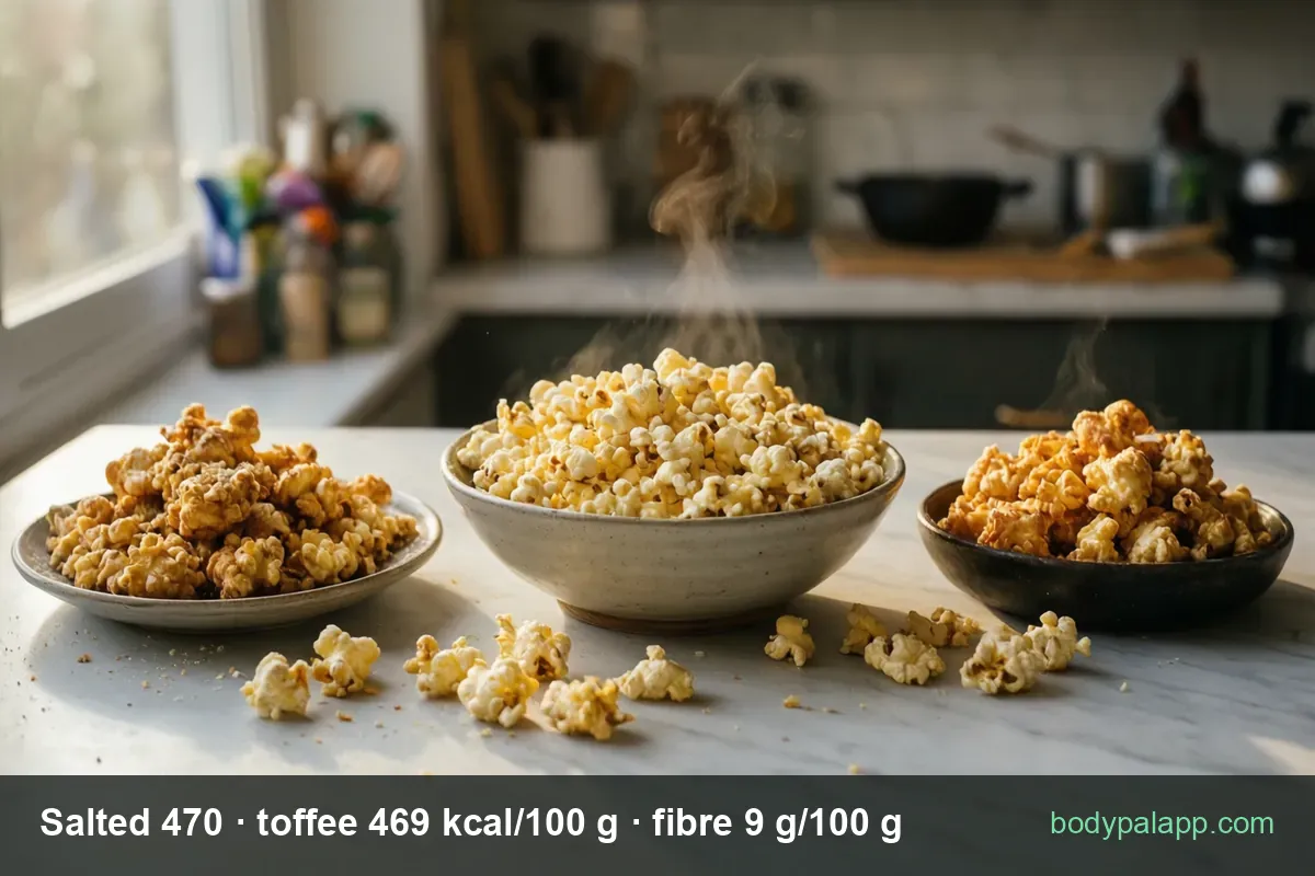 Popcorn variants calories comparison