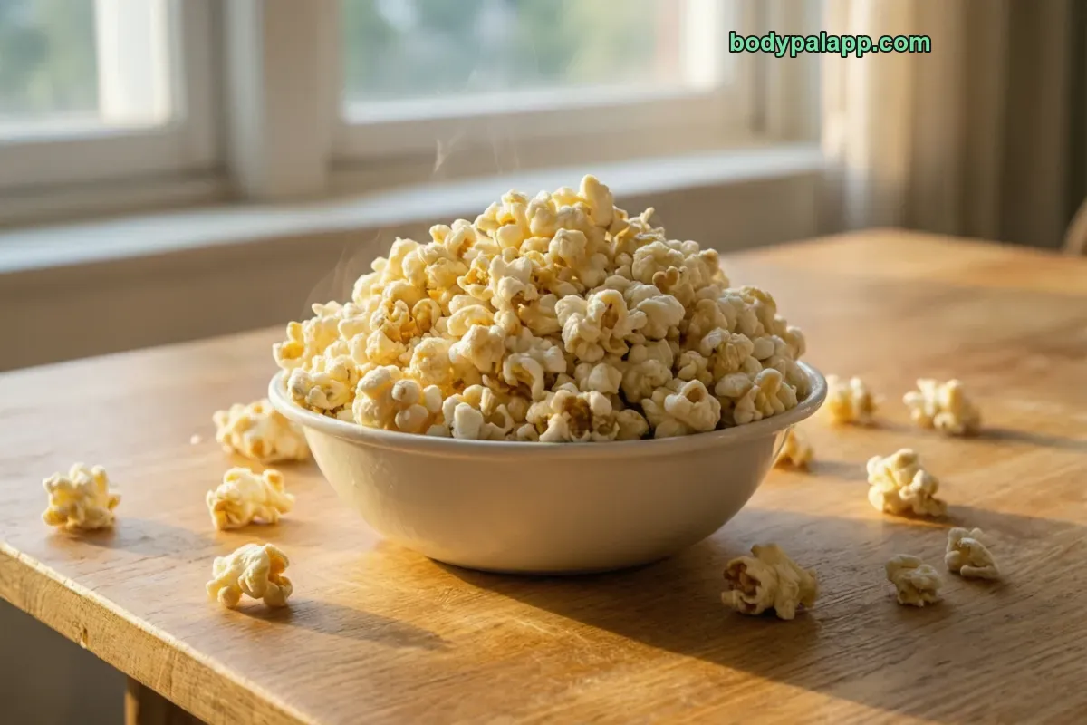 Popcorn without butter, air-popped, no butter