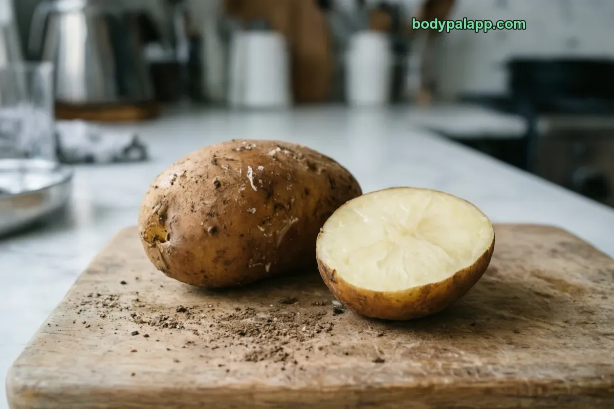Potato, baked, flesh and skin