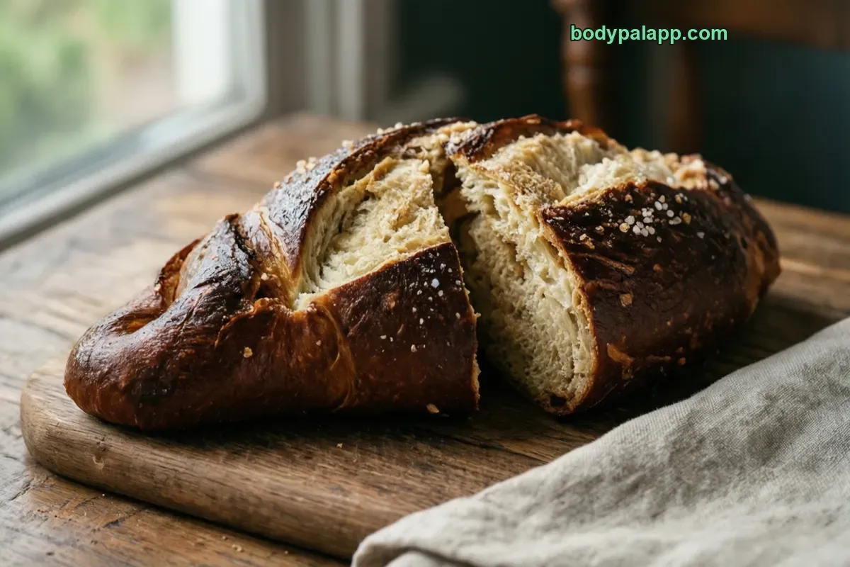 Pretzel bread, packaged, per label
