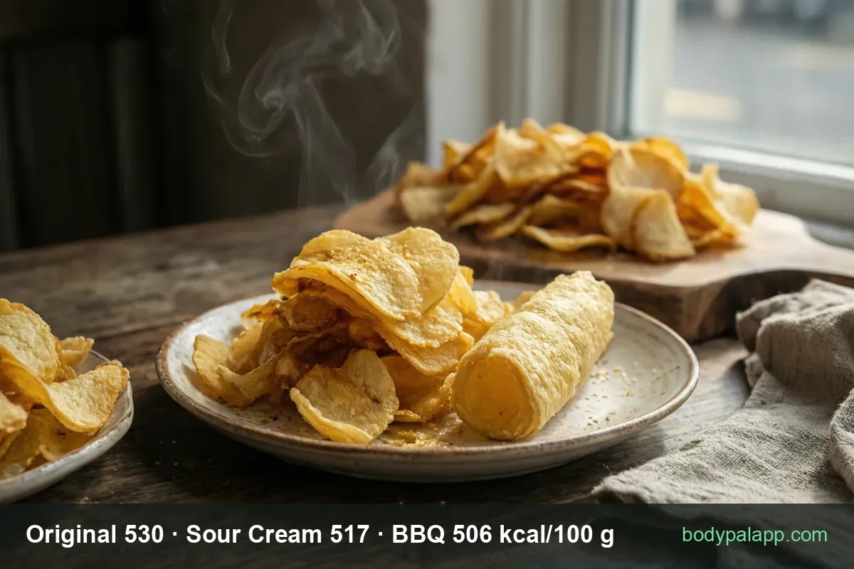 Pringles variants calories comparison