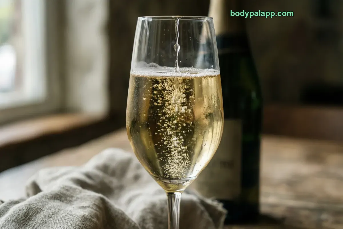 Glass of prosecco, sparkling wine
