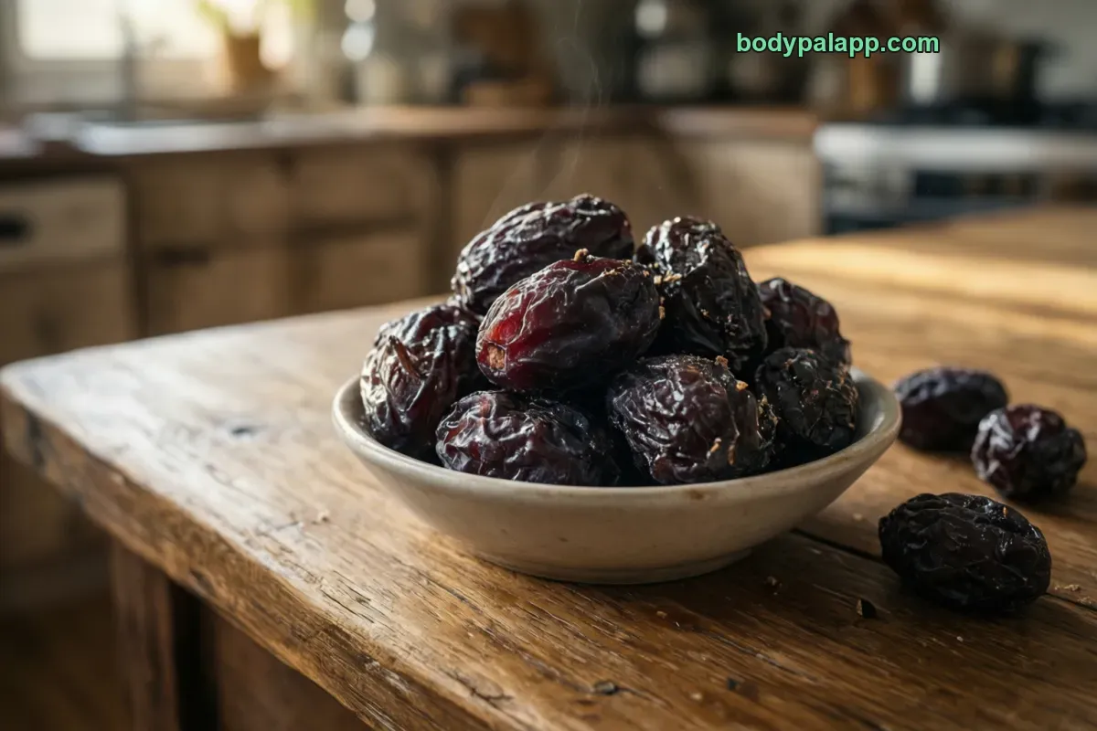 Prune, dried, pitted