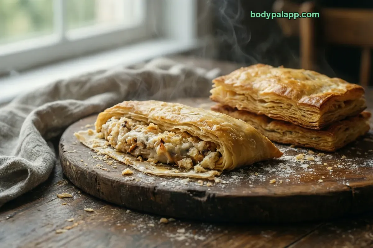 Pasta sfoglia, cotta al forno