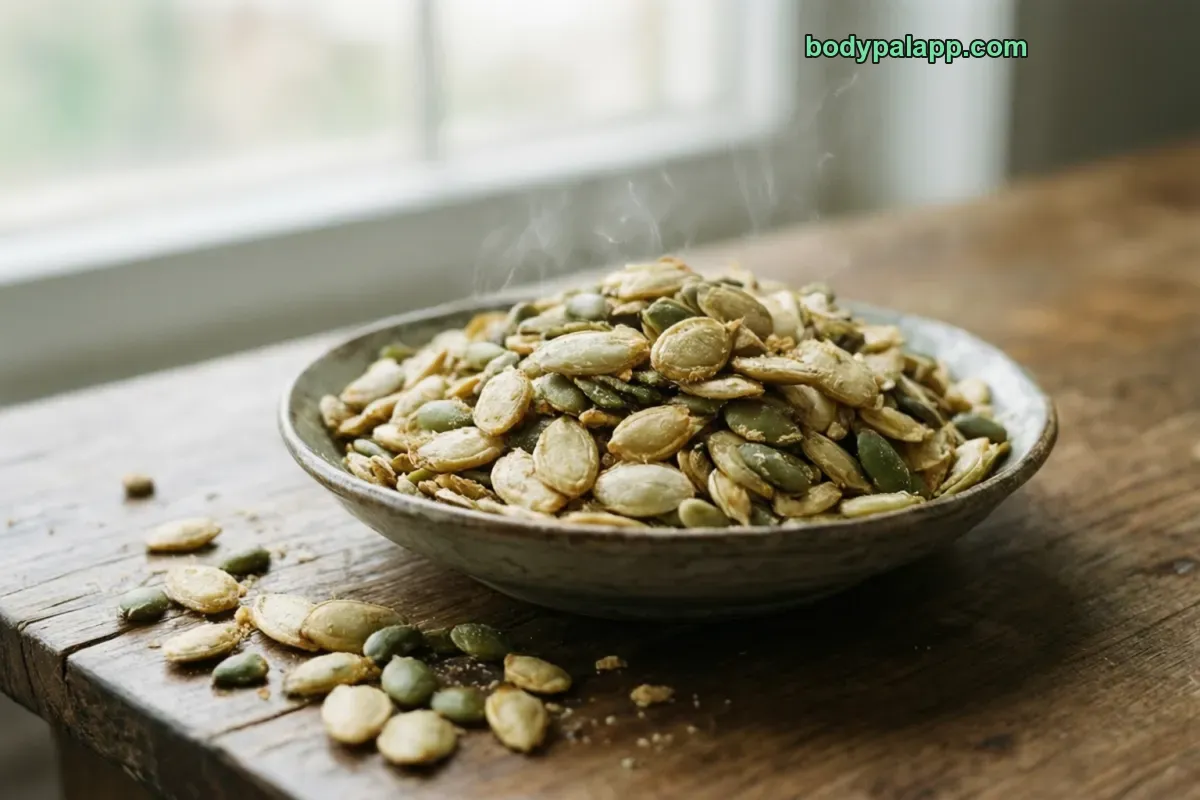 Pumpkin seeds, kernels, roasted, unsalted