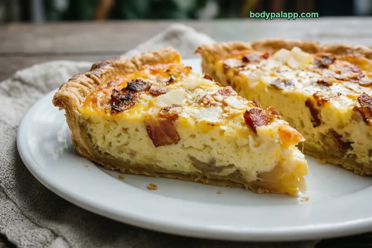 Quiche, with meat, poultry or fish