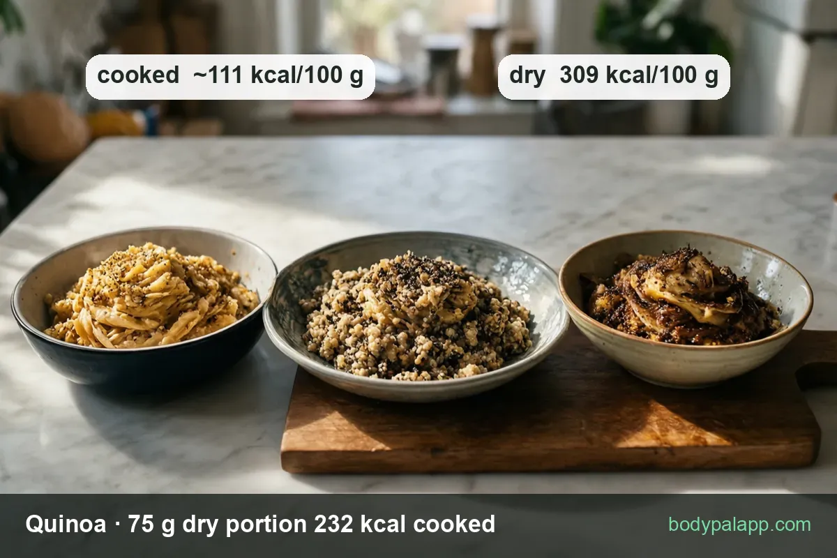 Quinoa variants calories comparison