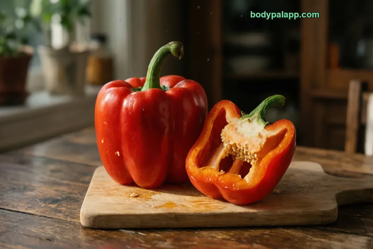 Red pepper, raw, sweet red variety