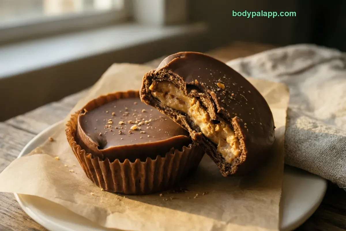Reese's cup, milk chocolate and peanut butter