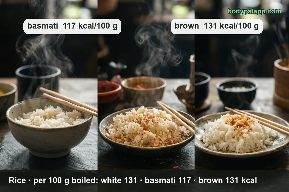 Rice variants calories comparison