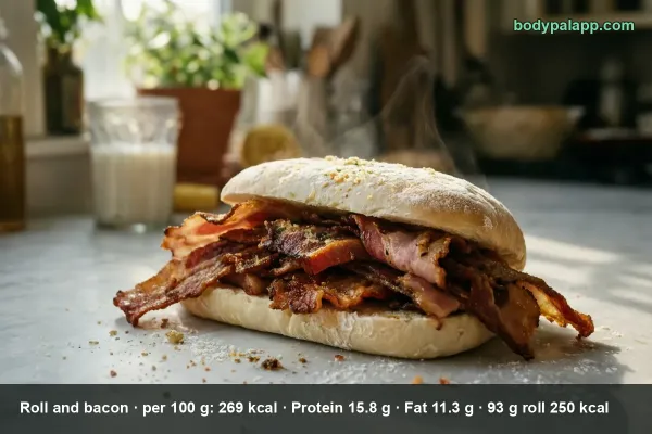 Bacon roll calories