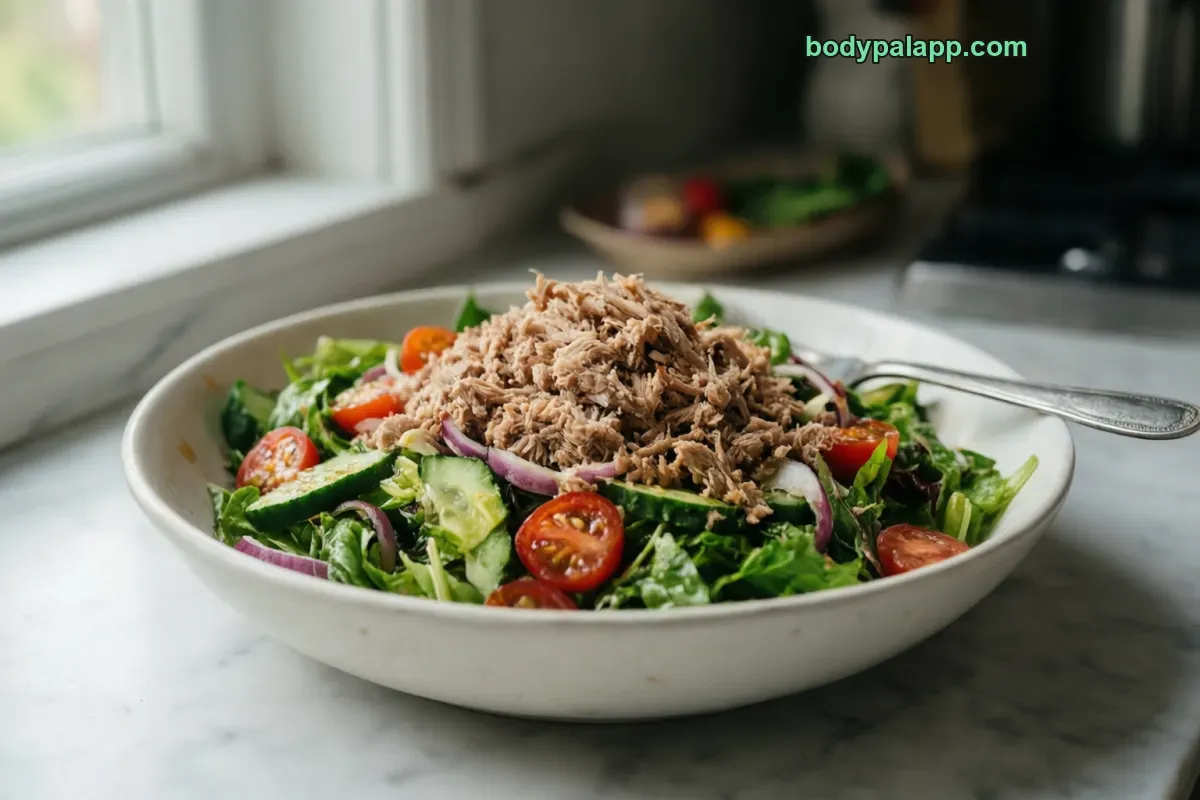 Salad with tuna, classic tuna salad