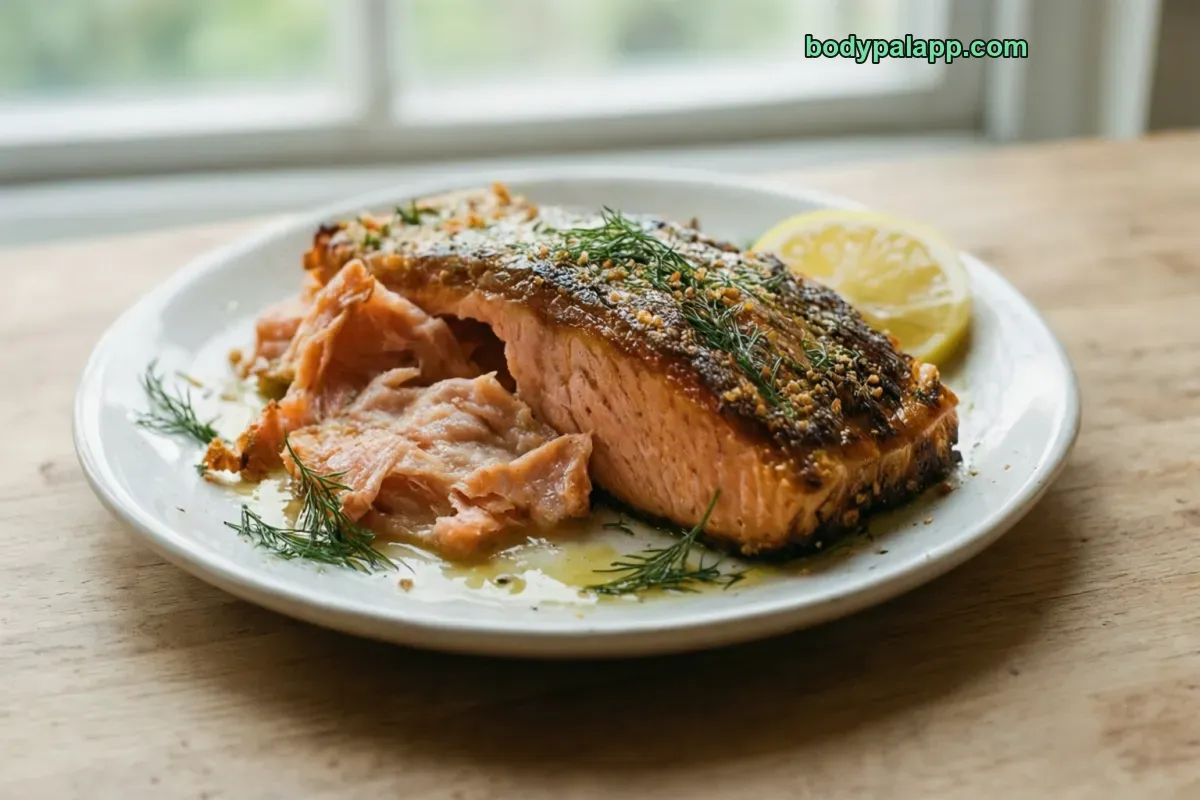 Baked salmon, baked or broiled
