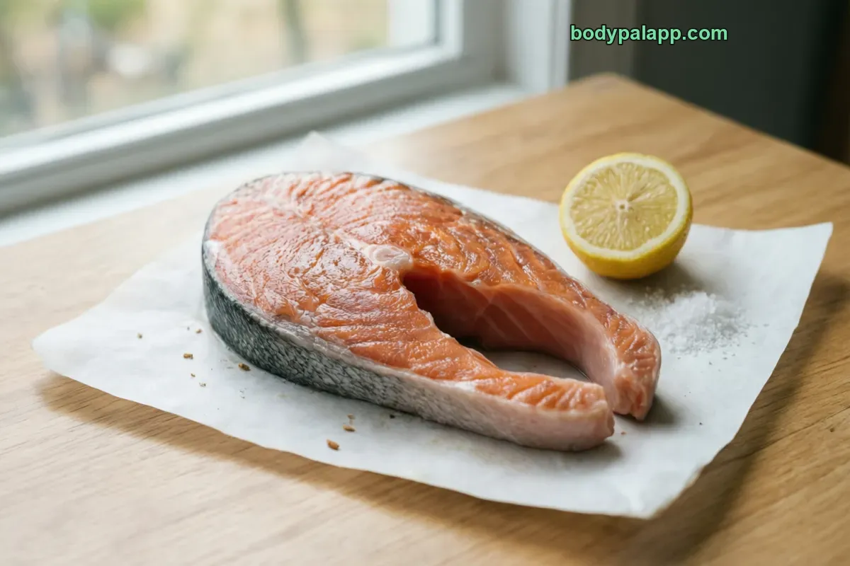 Salmon fillet, baked or broiled