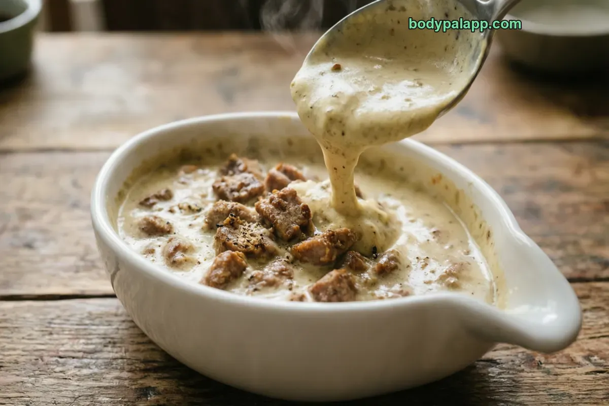 Sausage gravy, ready to eat